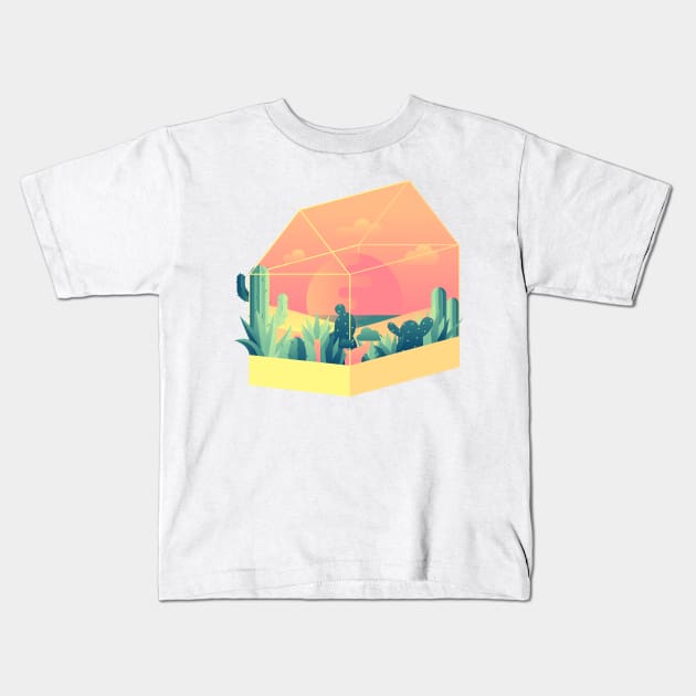 Terrarium Kids T-Shirt by BadOdds